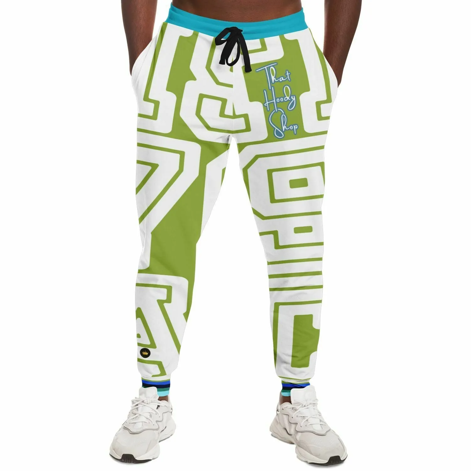 THS 1976 CA Monogram in Apple Green Eco-Poly Unisex Joggers