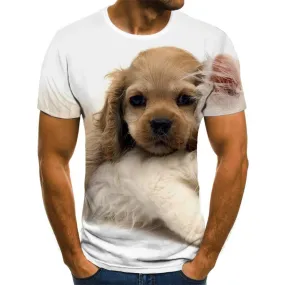 tshirt animaldocile pets 3D tshirtcat and dog men art costume Cool