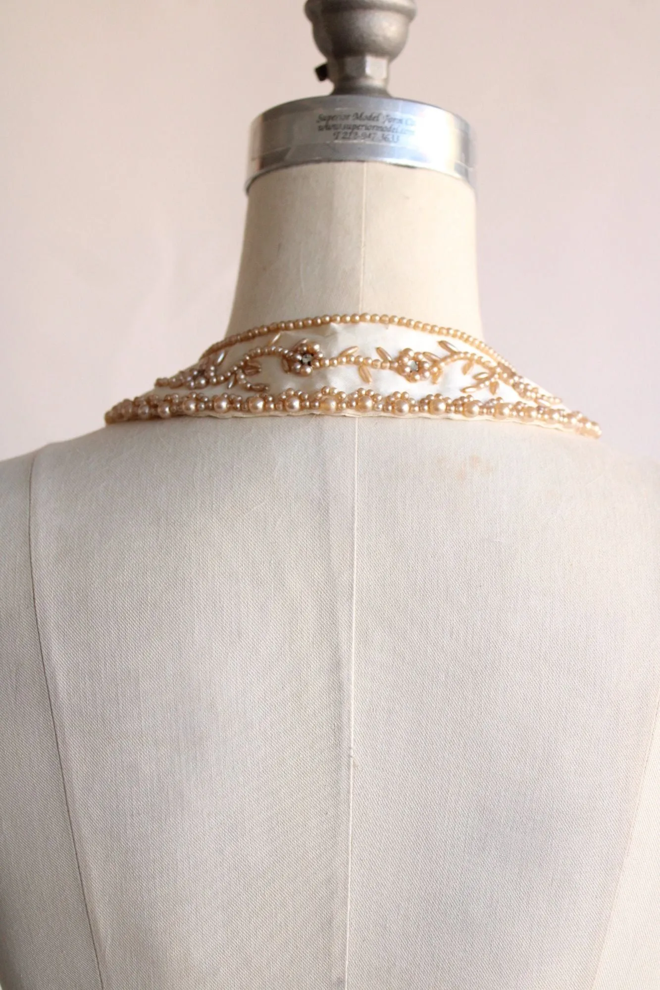 Vintage 1950s Faux Pearl Collar