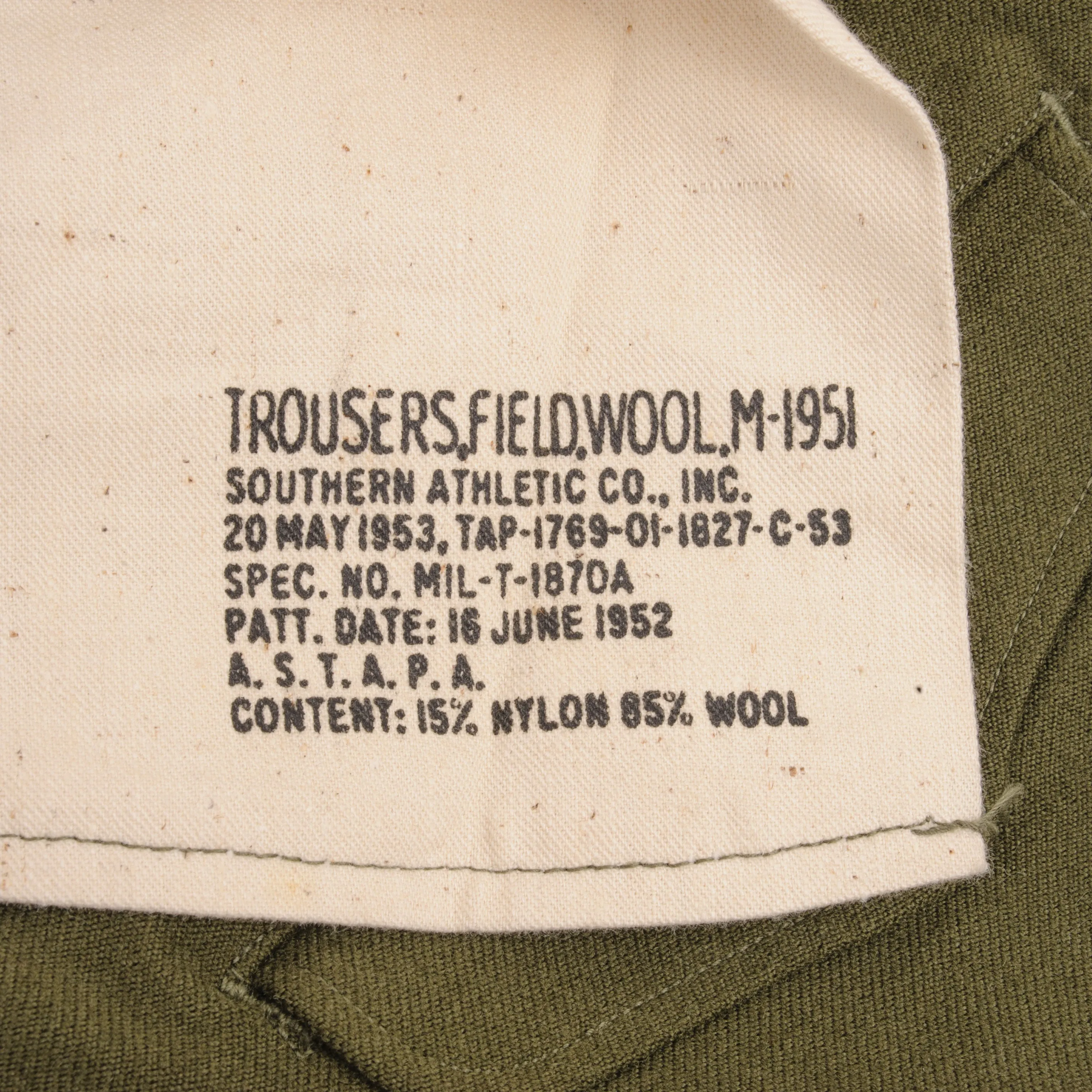 VINTAGE US ARMY M51 FIELD WOOL TROUSERS PANTS 1952 KOREAN WAR SZE MEDIUM REGULAR