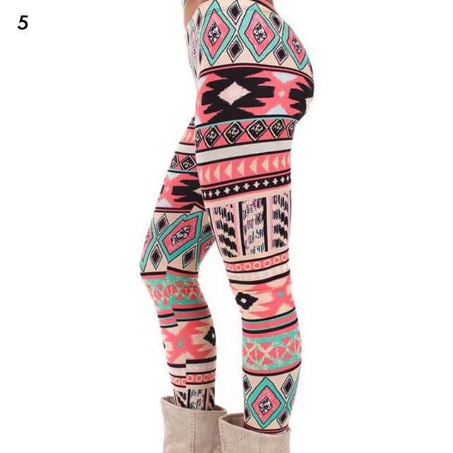 Wjczt 2022 Christmas Print Women&#39;s Leggings High Waist Leggings Happy New Years Party Long Pants Fashion Ladies Xmas Trousers Pants