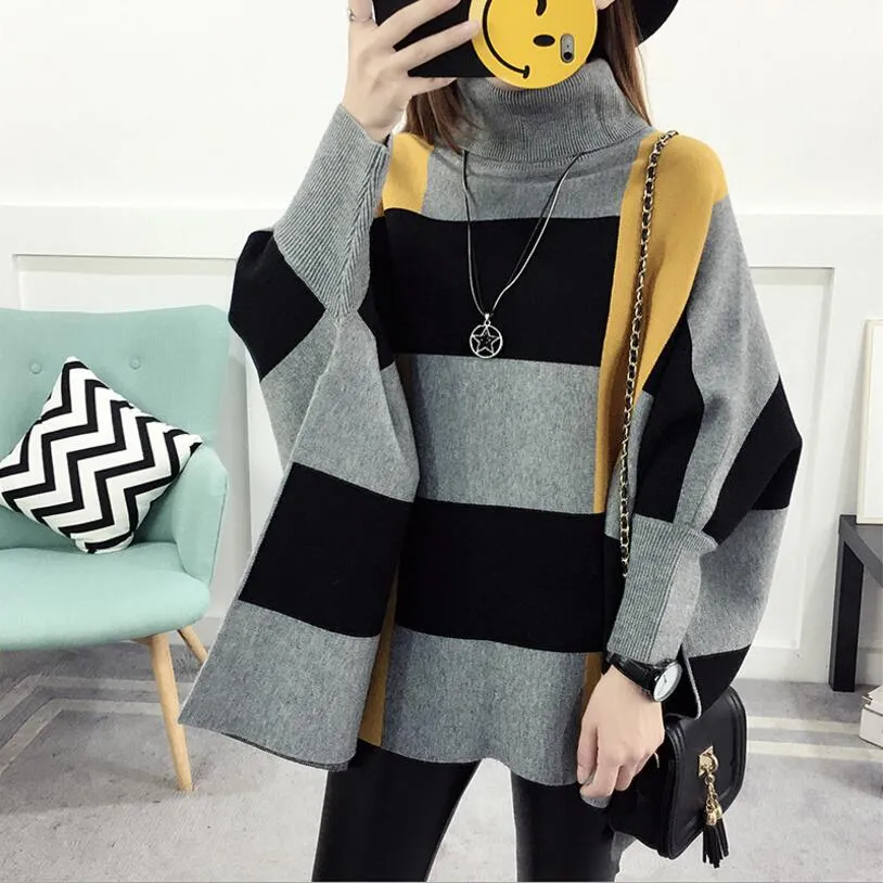 Women Loose Knitted Pullover Sweater