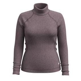 Women's Thermal Merino Rib Turtleneck - Chalk Violet Heather