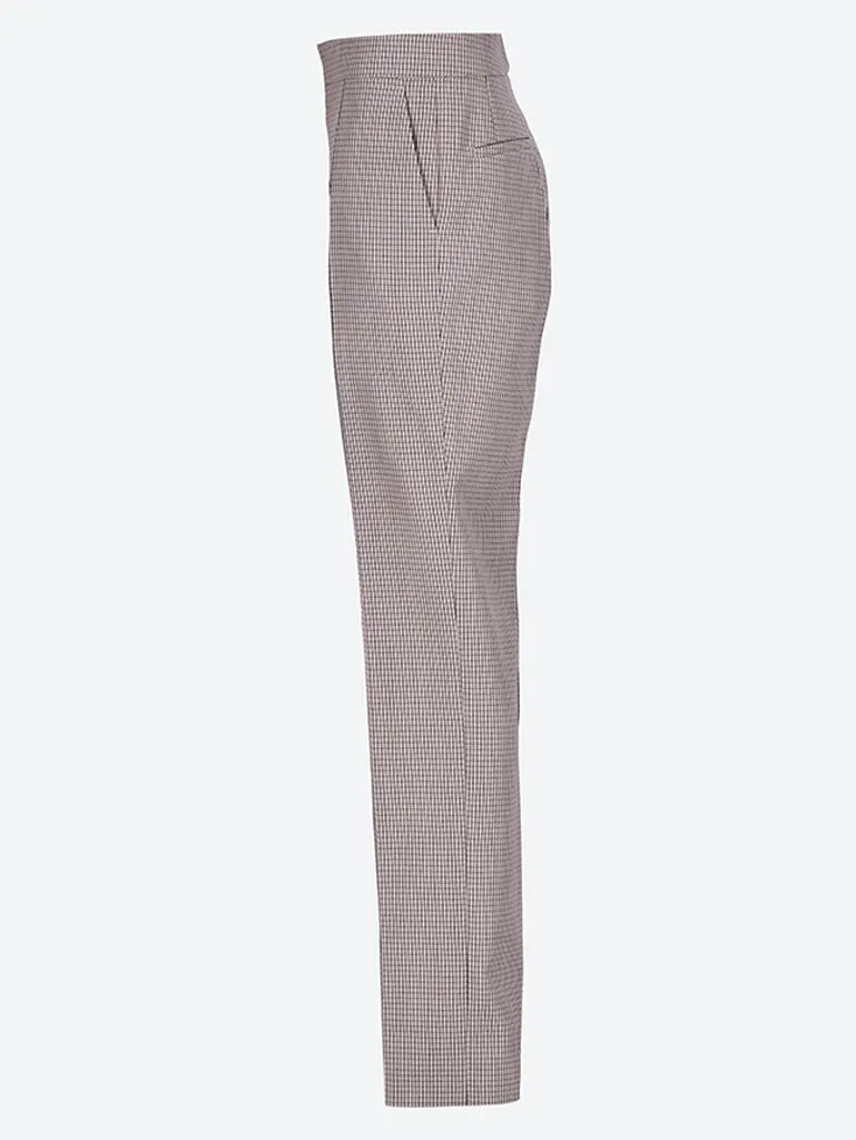 Wool check tailoring pants