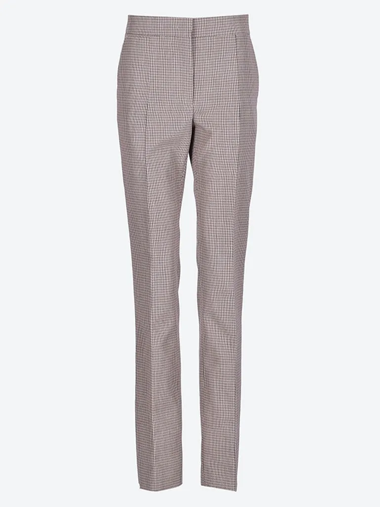 Wool check tailoring pants