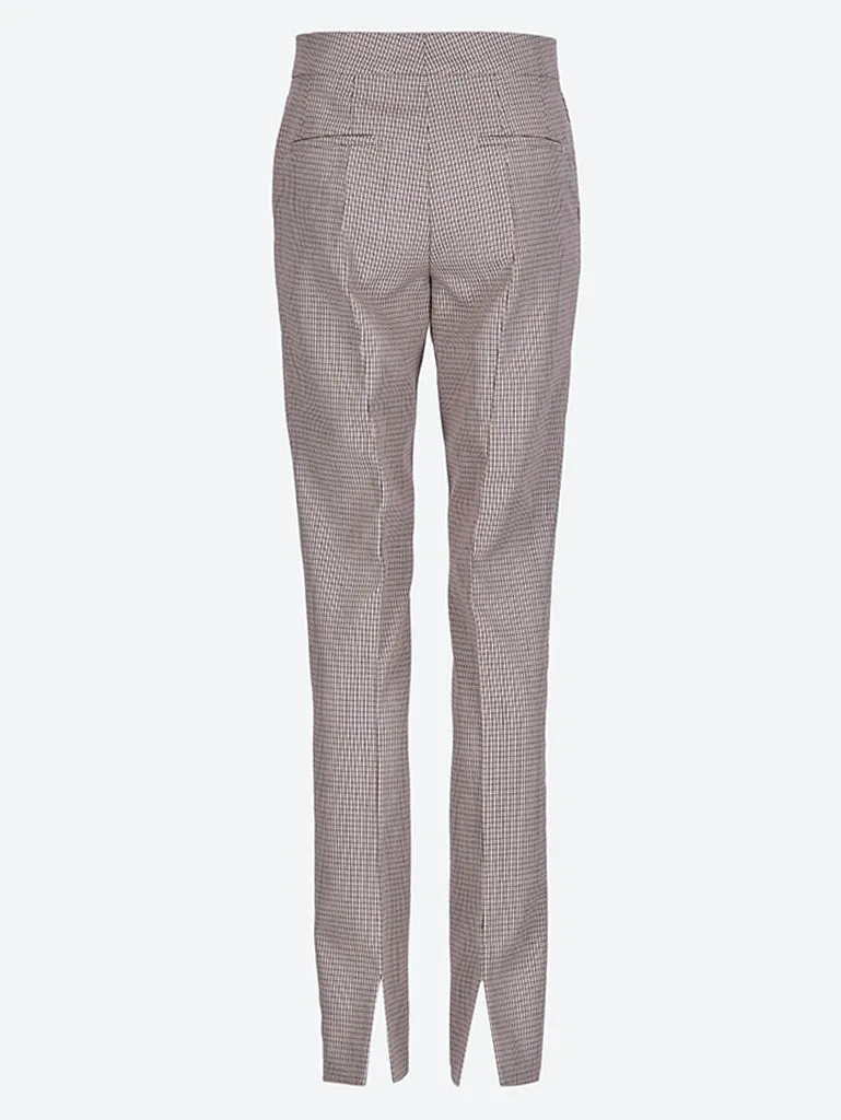 Wool check tailoring pants