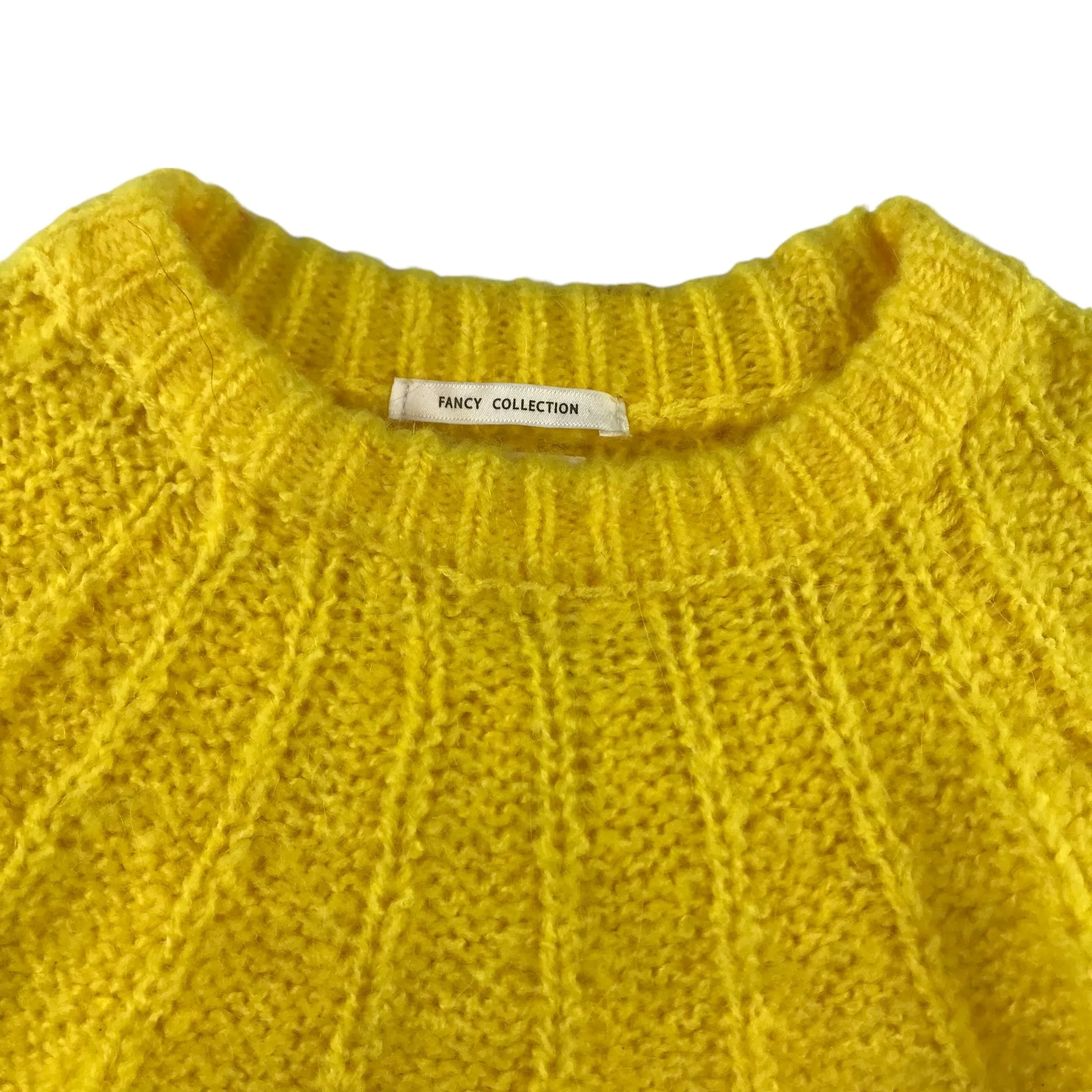 Zara jumper 5-6 years bright yellow knitted wool mix