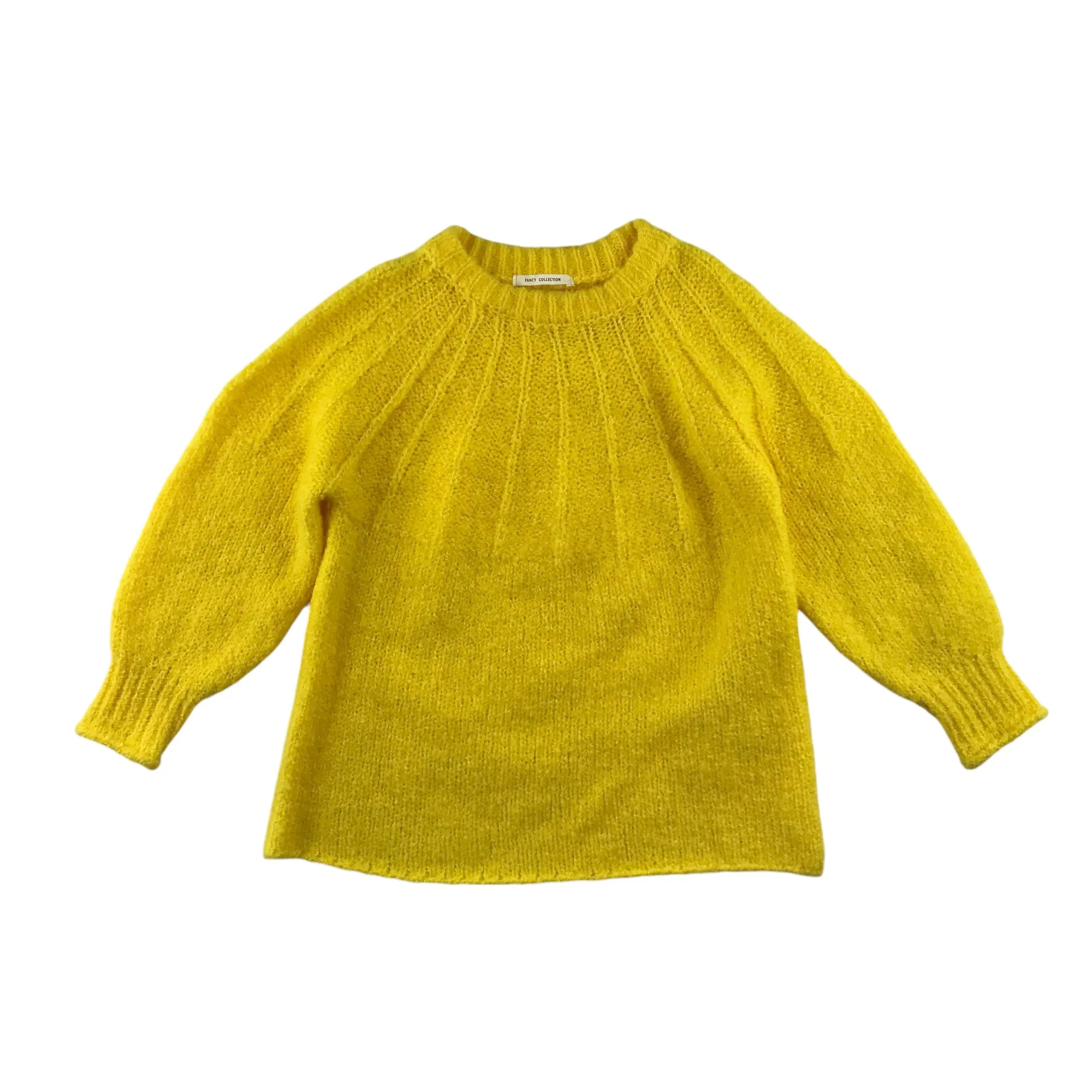 Zara jumper 5-6 years bright yellow knitted wool mix