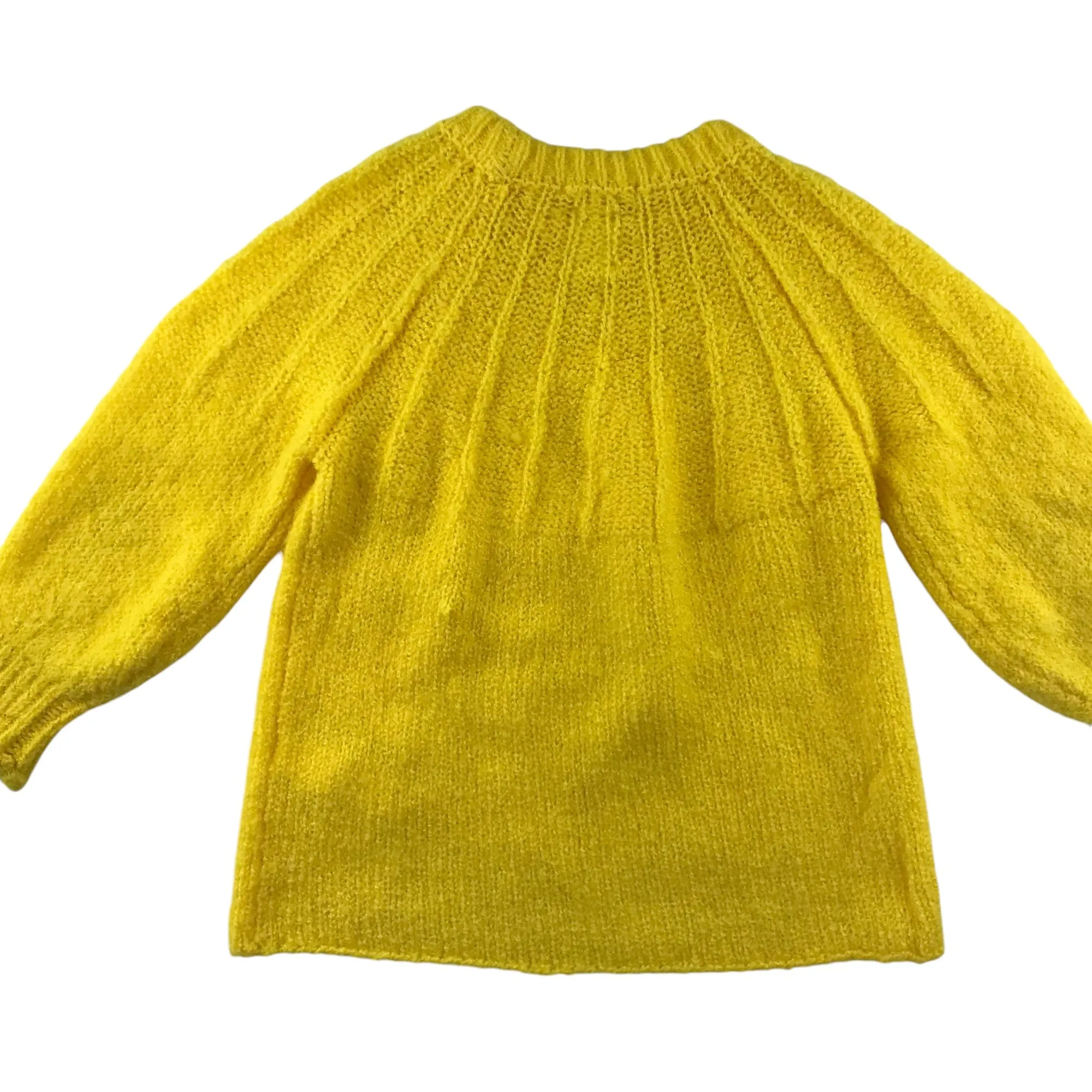 Zara jumper 5-6 years bright yellow knitted wool mix