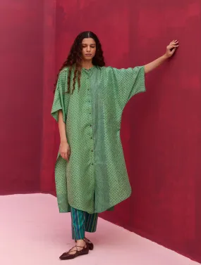 Zizara Block Printed Kurta Set - Peacock